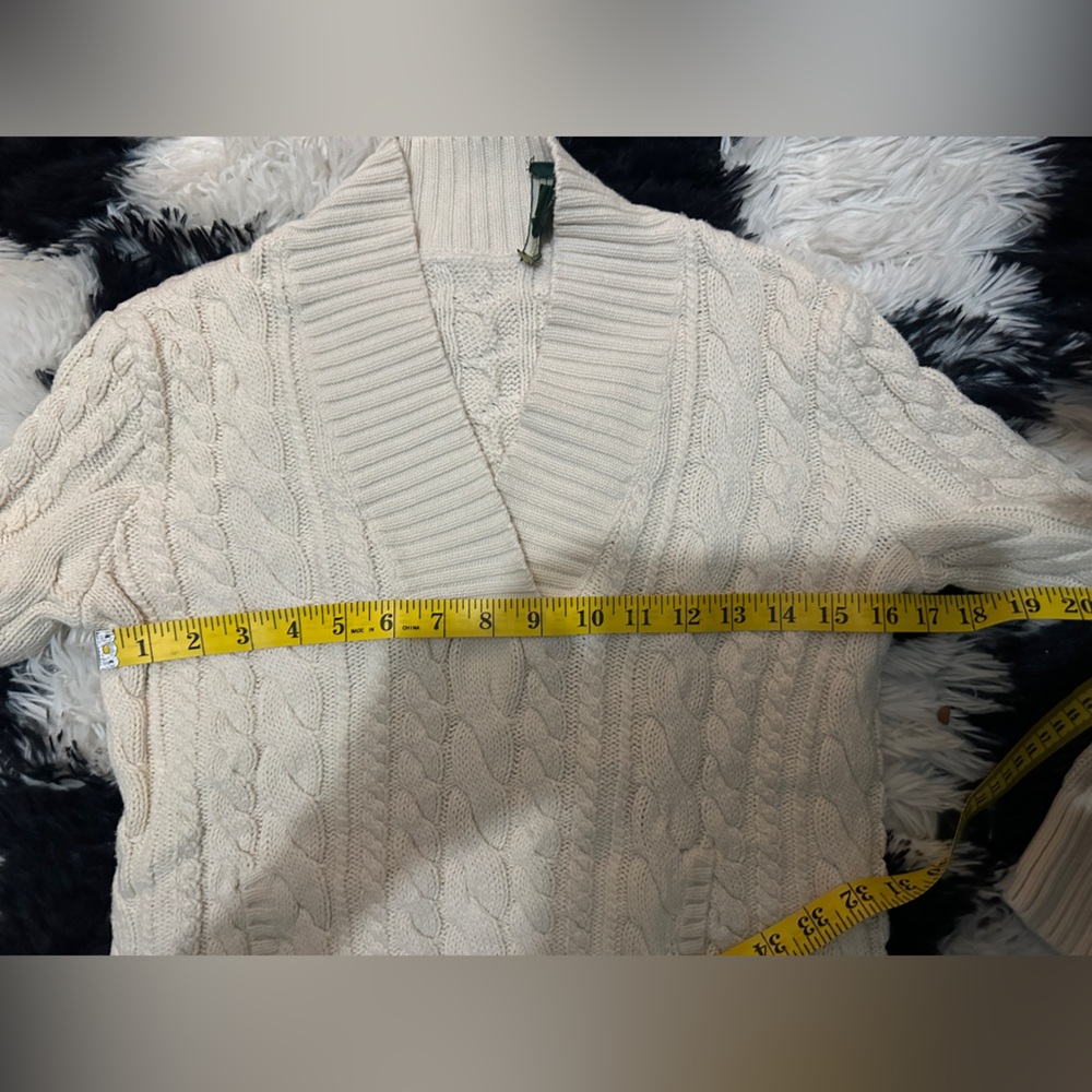 Vintage Ralph Lauren Lauren Jeans Company 100% Cotton White Sweater Size Small - Picture 6 of 7
